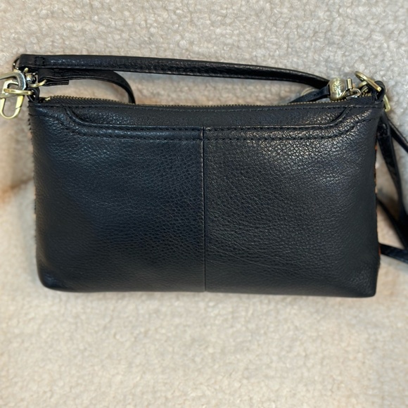 HOBO Darcy Baguette Bag Wristlet Purse Leather Hair On Leopard Converti…… NWT - Picture 3 of 14